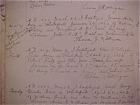 Baptismal Record of Ellen O'Callaghan Field