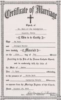 Marriage Certificate (Bridget Murphy to William Dunn)