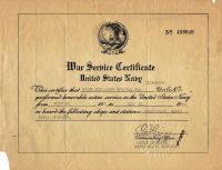 War Service Certificate (Helen Elizabeth Bucking, Yeomanette 1st Class)